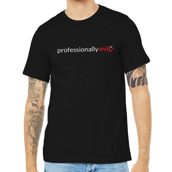 Professionally Evil Unisex Heather Short Sleeve Tee Thumbnail